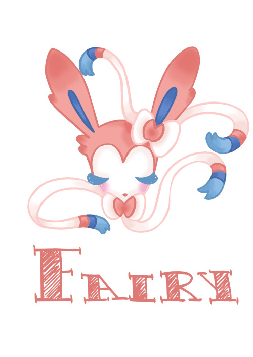 eeveelutions-and-friends:   What do you think about this work of mine? Sylveon is a “candy” XD I love it <3  Go on my Redbubble Account 