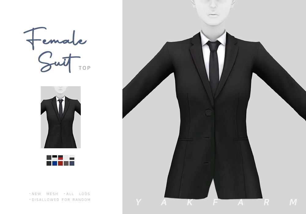 🌿the Sims 4 Mm — Yakfarm Sims 4 Female Suit Blazer Top D O W N L O