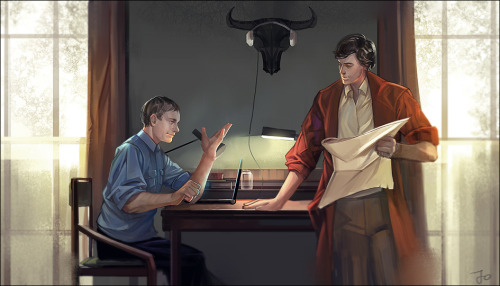 insomniacsinthetardis:gorgeous line art and beautiful colours by lostconner