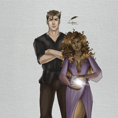Throne Of Glass Characters & Couples Artist: Inkfaeart