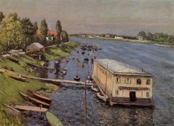 transistoradio:  Gustave Caillebotte (1848-1894), The Pontoon at Argenteuil (1886-87), oil on canvas. Via WikiArt. 
