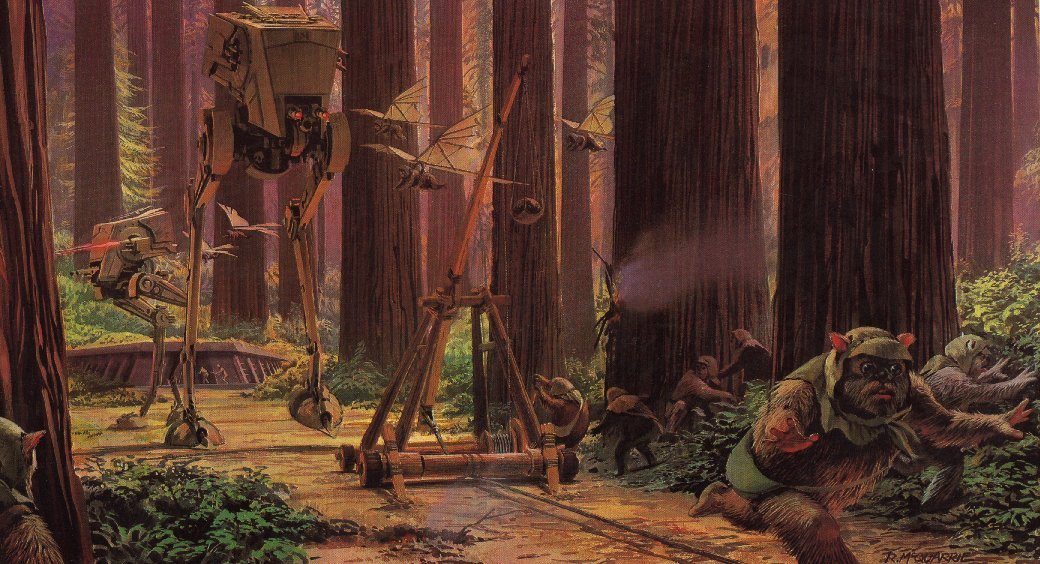 alwaysstarwars:  Ralph McQuarrie - Endor 