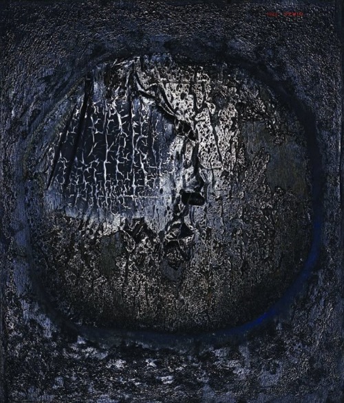 Kim Kulim — Death of Sun I  (oil paint and plastic on plywood, 1964)