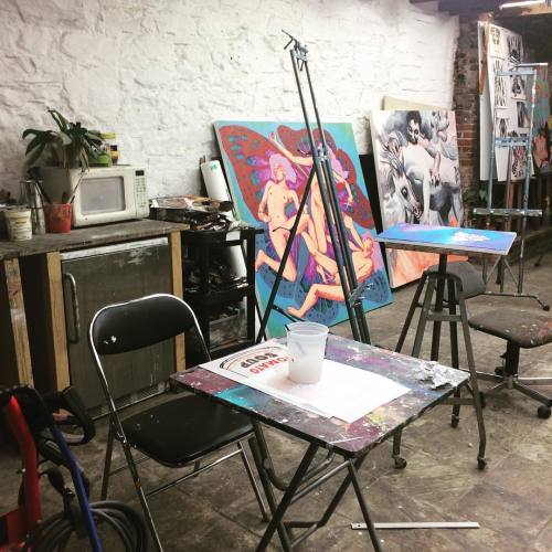 New studio on the LES! #art #artstudio #studio #visualart #mixedmedia #acrylicpaint #artist #artists