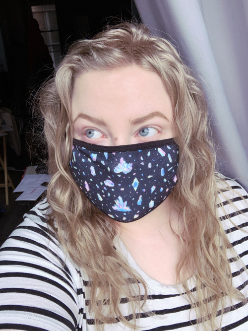 FINALLY got my butt in gear and took pics in a couple of my own @threadless face mask designs!! you 