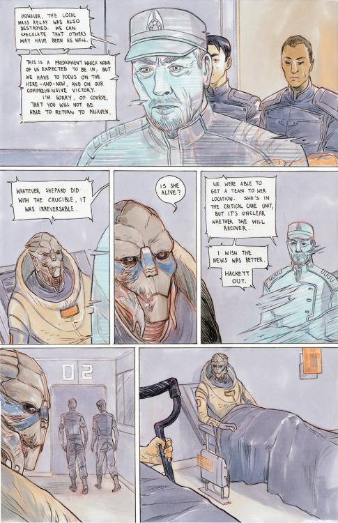 momochanners:  hchomgoblin:  I found the rest of that Mass Effect comic while rifling around in old piles of art, so I figure I should just get over myself and post it. Even though it’s JUST as badly written (and stiff and melodramatic) as I remember!