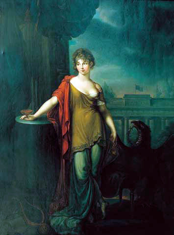 Louise of Mecklenburg-Strelitz, Queen of Prussia as Hebe by Karl Wilhelm Wach, 1812