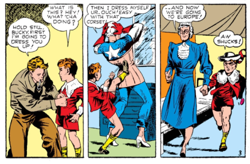 from Captain America #2 (1941) by Joe Simon and Jack KirbyThis is how they sneak into Europe. (Steve