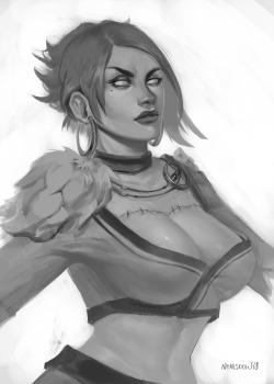 noirsnow:   Zeph  Sketch for Cherry Cola patron. ^^      