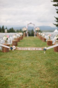 belovedsandbetrothals:  love the idea of no one walking down the aisle before bride too- i’ve seen it done where the bridesmaids go down the sides first