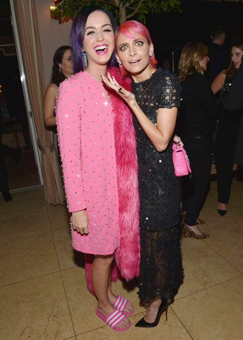 hello-katy:  1/22/15 - Katy Perry &amp; Nicole Richie at The Daily Front Row