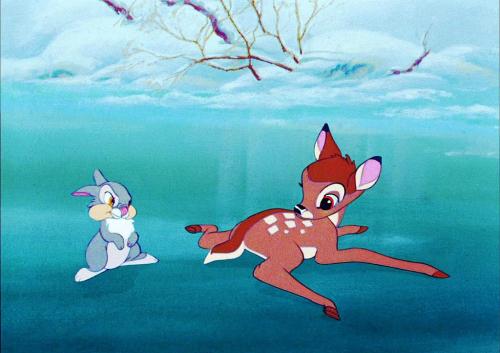 disneymoviesandfacts: Although there were no humans in Bambi, live action footage of humans were use