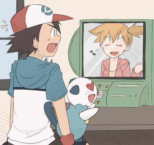 kasuria:I wrote not too long ago that I like to imagine Ash calls Misty whenever he catches a new wa