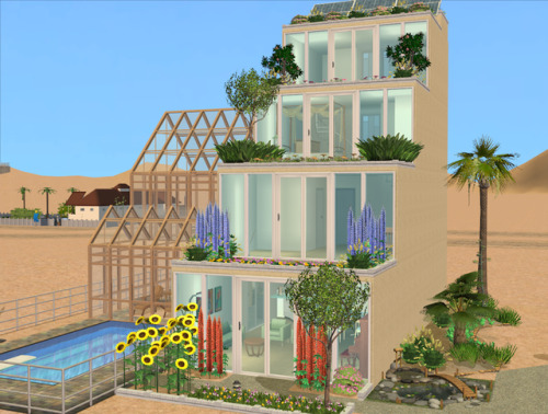 Ecological Guru - 2x2 lot for TS2. Built using the Ultimate Collection. Minimally furnished, costing