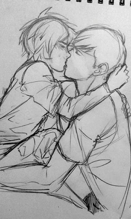 hamadick:  More twitter dump! I was practicing drawing kissing scene lmao. Ref from here: http://memoonlemon.tumblr.com/post/104911512272