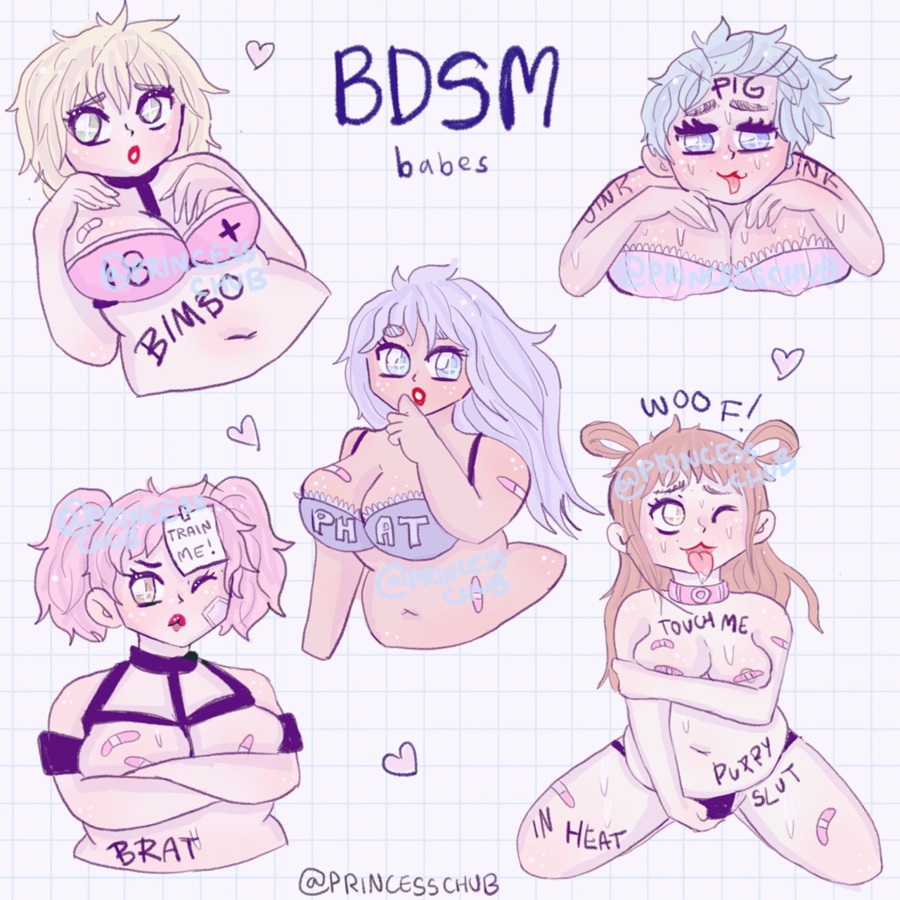 princesschub:  Kinky stickers part 2 - big tit edition 