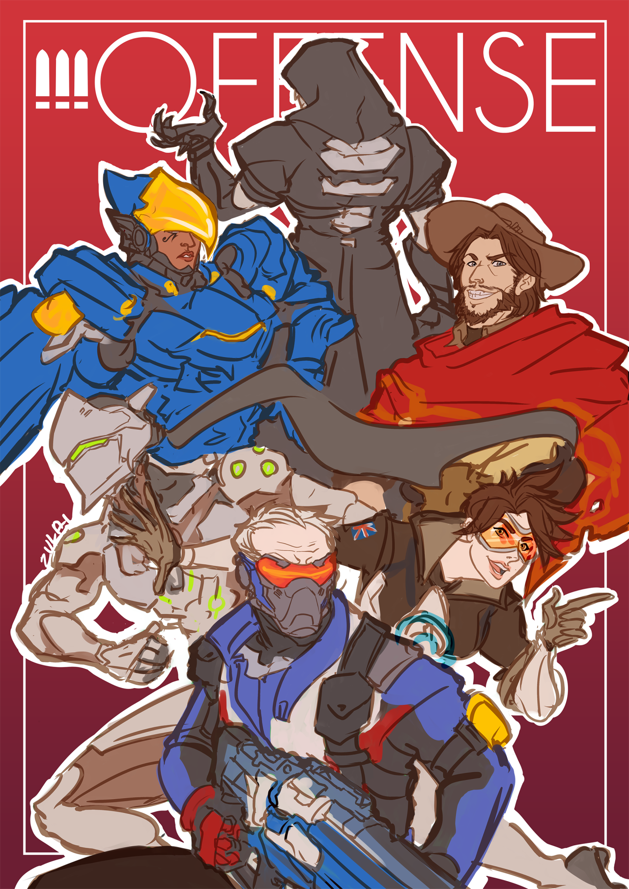 zulaidraws:  I love Overwatch, I love every characters in this game so I draw them