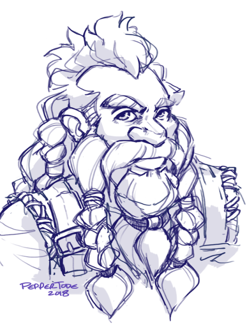 peppertode: Another dwarf sketch. Finally getting back into some fantasy art!