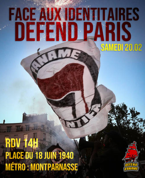 February 20, Paris - Rassemblement contre la manifestation de Génération Identitaire