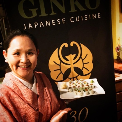 Chihiro-san serves delicious makimono. #sushi #waitress #serverlife #japanesefood #torontojapanese #