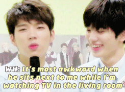eteru:  Q: which members are the most awkward together when left alone in the dorms? 