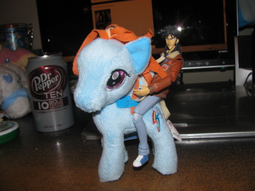 oh yea i bought a pony on saturday well my dad did, he usually gets me 2 packs of pokemon cards but since ive had really bad luck with them the past month i exchanged one pack with a pony honestly? i think some of the pony plushes are really cute so i