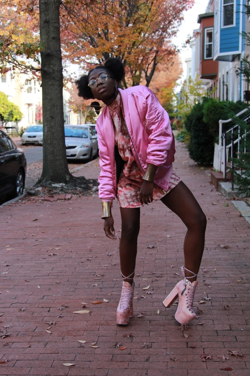 blackfashion:  IG: @blachaz3  Jacket by: @FistsUpAfrosOut 