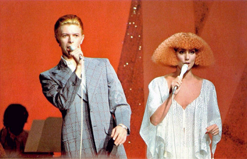 thekidcyclops: David Bowie and Cher November 25, 1975
