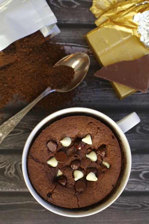 nom-food:  Mocha chip mug cake