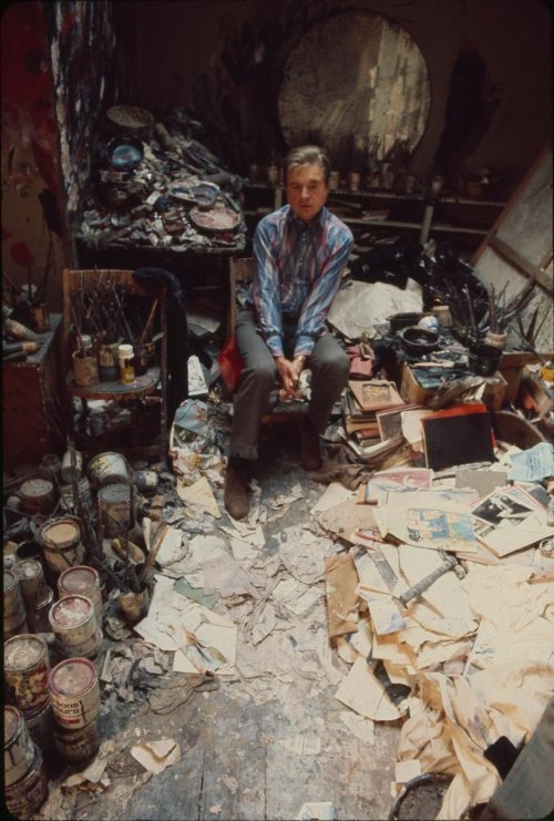 Francis Bacon in his studio, 1974 by Michael Holtz