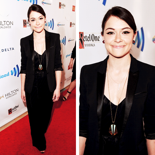 fuckyesorphanblack:  Actress Tatiana Maslany attends the 25th Annual GLAAD Media Awards at The Beverly Hilton Hotel on April 12, 2014 in Los Angeles, California. 