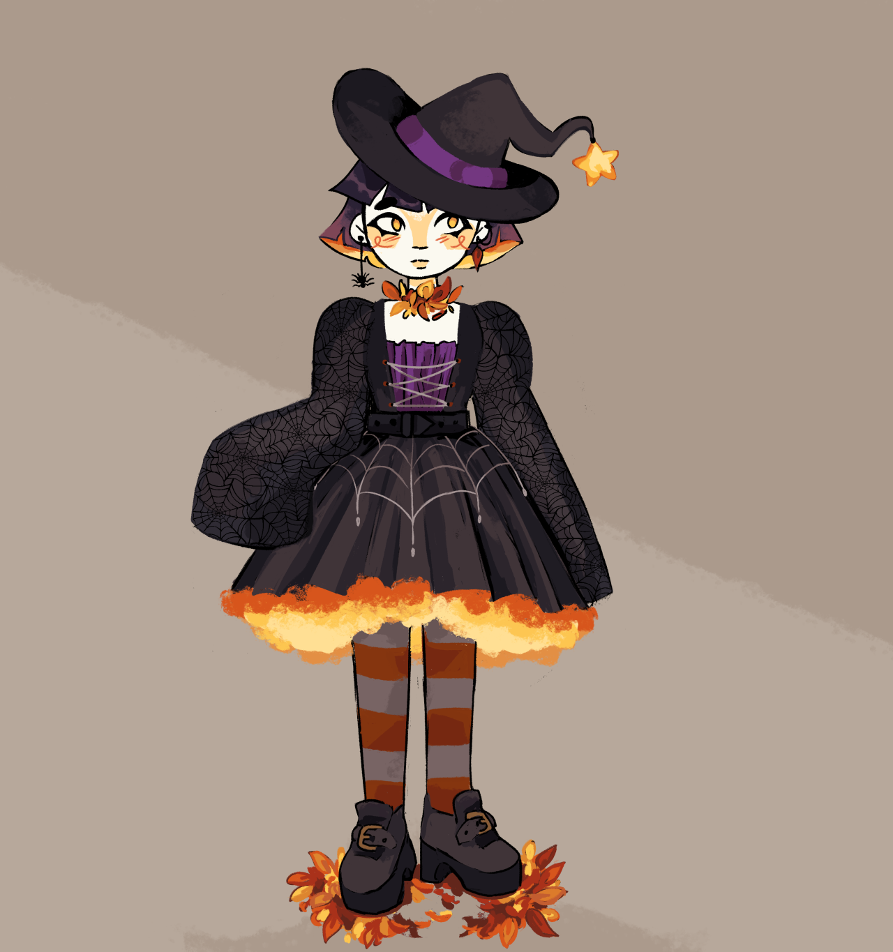November 2, 2022. witch girl for halloween, version 1