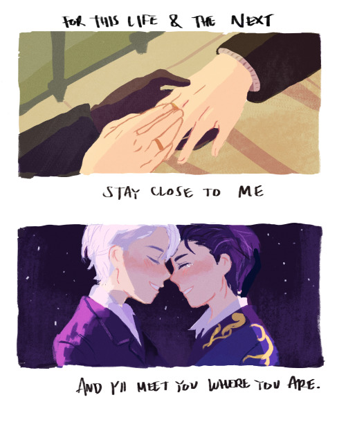 banacotta:when i open up, he meets me where i amthank you for this season, yoi! see you next level!!
