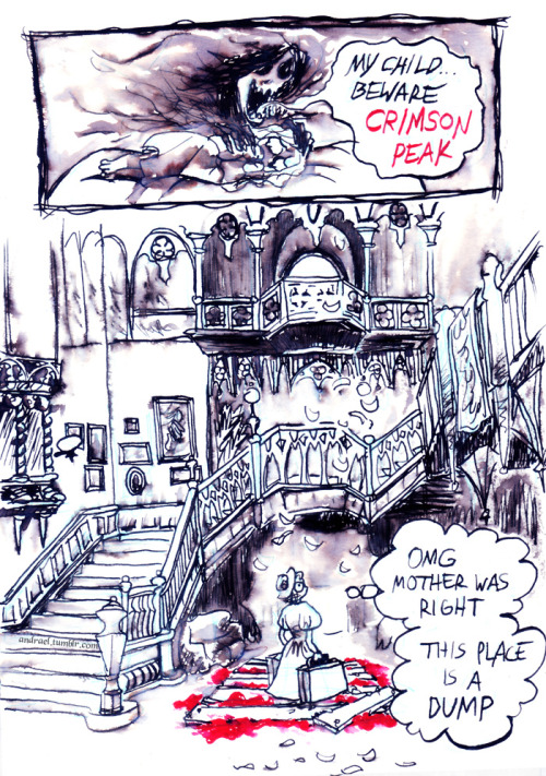 andrael: Inktober 16. Look, I love a nice gothic horror mansion as much as the next ghoul… bu