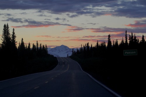 highways-are-liminal-spaces: Changing light and weather on the road from Anchorage to Paxson, Alaska