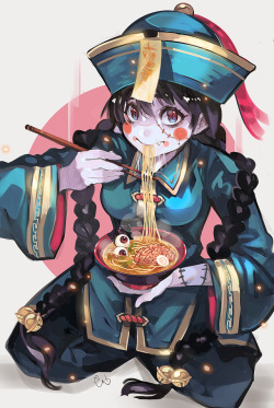 alpaca-carlesi:Jiangshi enjoying delicious