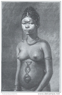 Adouma woman from Gabon, circa 1888. Via