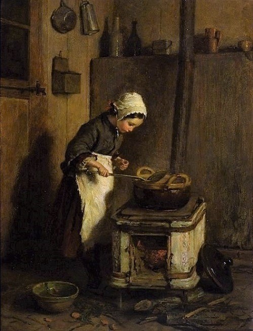 The Little Housekeeper, 1857 - The Little Cook, 1858 by Pierre Édouard Frère (French, 1819–188