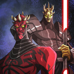 800lbproductions:  May the 4th be with you!  I hope everyone had a great Star Wars Day, I love this time of year :DHere’s a piece I made for my lil bro’s birthday, two of the most badass dudes in the galaxy, Darth Maul and his brother Savage Opress!Hope