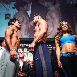 boxingfanatik:  #PacAlgieri face off. ➡️Photo