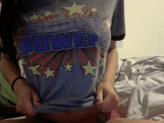 showmeyourvids:  Mmm… I want her super powers!!! :) sswalloww:  my super power is I make people horny~   