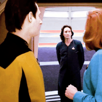 bouncingbones:i’m sorry i just. data’s reaction when beverly grabbed him was too cute not to gif.