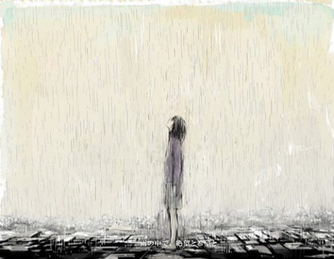 lend-chocolate:  Alcé la mirada y todavía podía sentir las gotas cayendo sobre mí, “el cielo está llorando” pensé. 