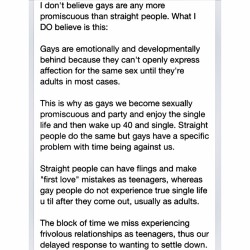 thechriscrocker:  The “gays are promiscuous”