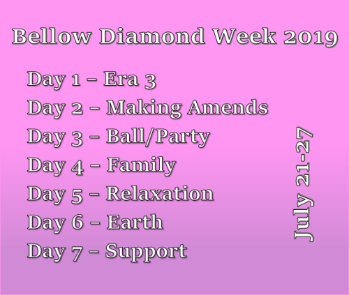 bellow-diamond-week: Announcing Bellow Diamond Week 2019! July 21-27  Tag your contributions wi