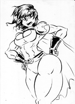 day 26 of Inktober! Powergirl. I just realize