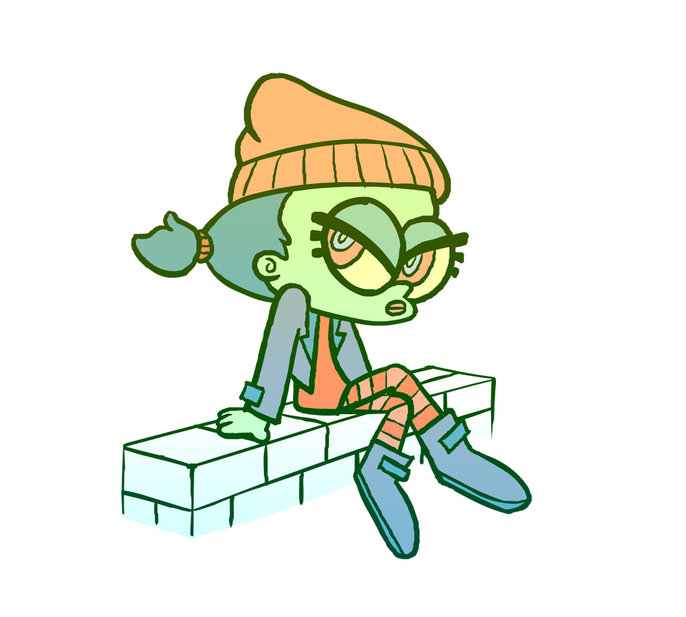 colorpulp:  a lil doodleeoo of spinelli from the hit tv series recess.