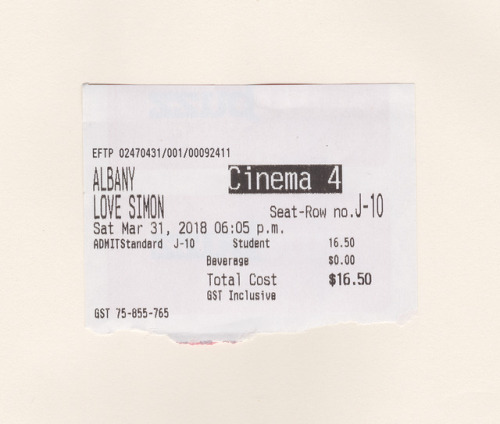 filmticketarchive: Love, Simon (2018) dir. Greg Berlanti