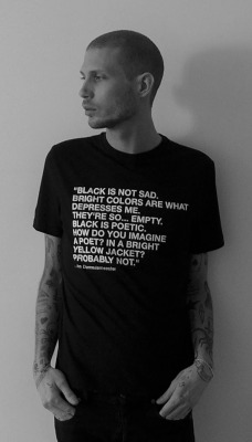 cocaine-nd-caviar:  blackistheonlycolor:  THE FIRST BLACKistheONLYCOLOR T-SHIRT WILL BE FOR SALE SOON!  xxx   Follow cocaine-nd-caviar for daily architecture, art and lots of fashion!