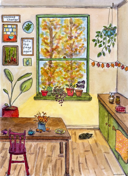 Theres Always Time For A Cup Of Coffee (or Tea) (or Just A Break) :: Watercolor & Ink On Paper